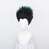 High Quality Anime Hunter Gon Freecss Cosplay Wig Short Black Gradient Green Heat Resistant Synthetic Hair Cosplay Wigs + WigCap