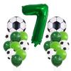 Green Yin Football Series Latex Balloon Digital Aluminum Film Set Baby Birthday Party Decoration Scene Arrangement