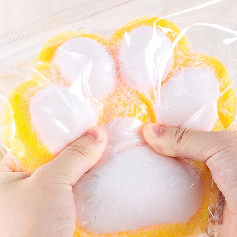 High Quality 400G Super Big Handmade Super Soft Silicone  Flocking Cat'S Paw Relieve Stress And Release Toys