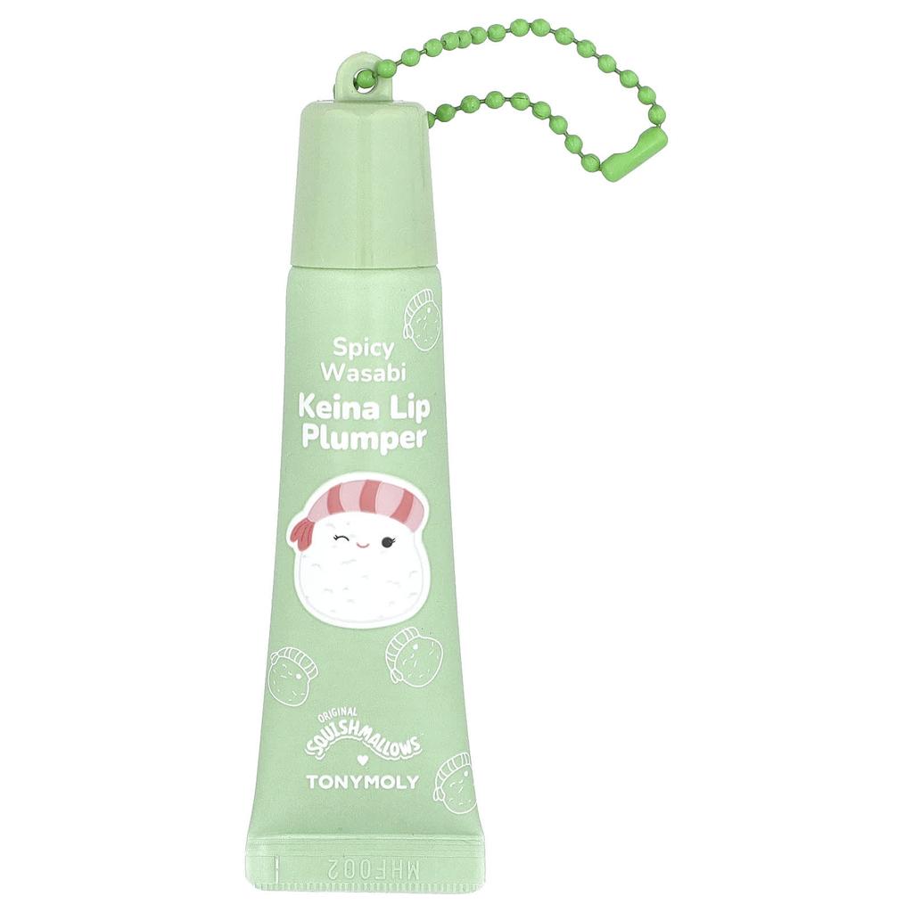 TonyMoly, Original Squishmlows™, Keina Keychain Lip Plumper, Spicy Wasabi, 11g