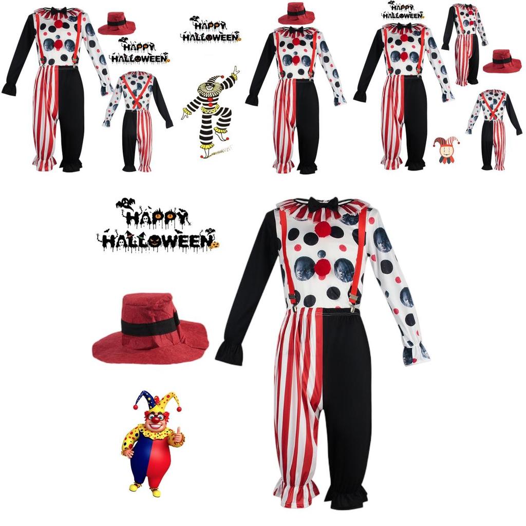 Versatile And Comfortable Polyester Halloween Circus Clown Costume