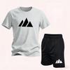 Sommer Mode Trendig Lässig Sport Zwei-Teiler Set Jugend Herren Kurzarm T-Shirt Shorts Set Atmungsaktiv Schnelltrocknend Active Wear