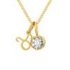 eManco Zodiac Rune Necklace with Rhinestone Birthstone in Stainless Steel