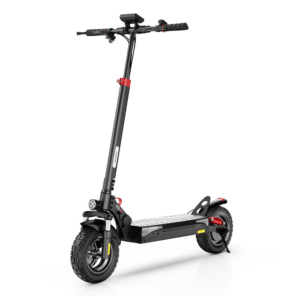 iScooter iX3 Electric Scooter, Engine 10Ah 800W, Range 30-40 Km, Speed 40 Km/h, Double Disc Brake, Foldable, All-terrain Scooter, Application Control