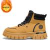 Men's shoes winter velvet thickened men's Martin boots versatile shoes non-slip wear-resistant thick-soled waterproof men's boots
