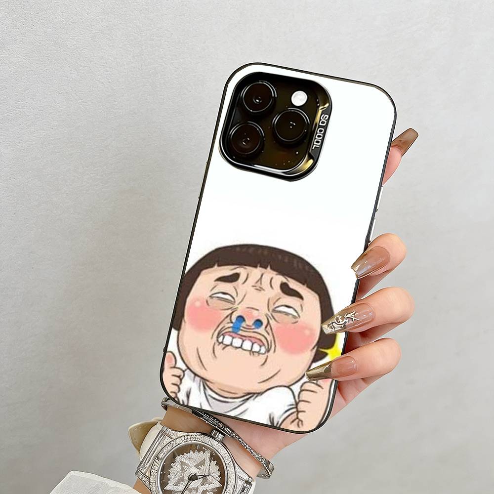 Lustige Cartoons Handyhülle Für iPhone 17,16,15,14,13,12,11 Plus,Pro Max,XS,Farbig Silberbeschichtete Innenabdeckung
