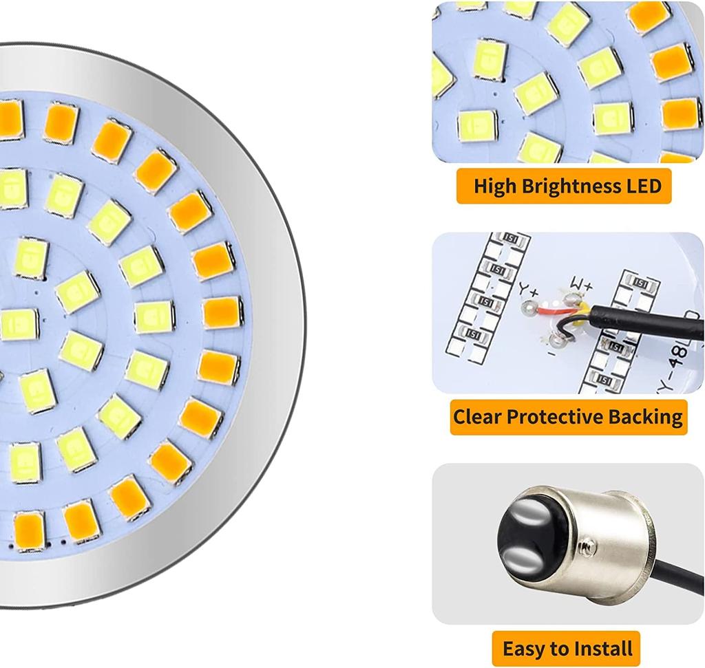 NWpangu LED Motorradblinker Tagfahrlicht DRL Bremslicht Blinker S25 LED
