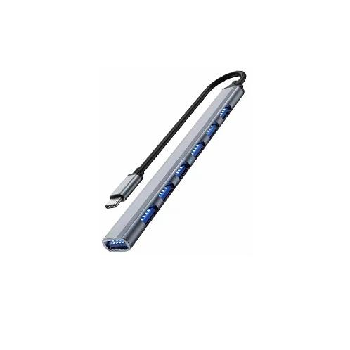 

7 Ports USB 3.0 HUB Type C Extender USB Cable Splitter for Tablet Keyboard Mouse USB Disk Aluminum Phone USB Extend Adapter