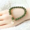 Natural Hetian Jade & Salt Source Agate Bracelet with Certification