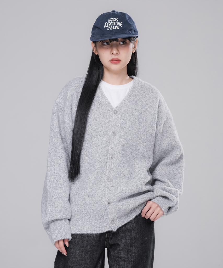 Bakken V-Neck Knit Cardigan Bk8942_Gray