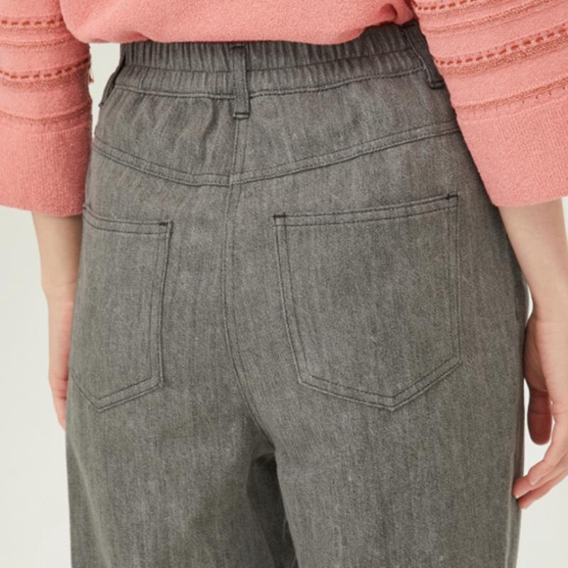  Benetton  Benetton Inner Banding Pearl Print Baggy Denim Pants Badp06241 Gr