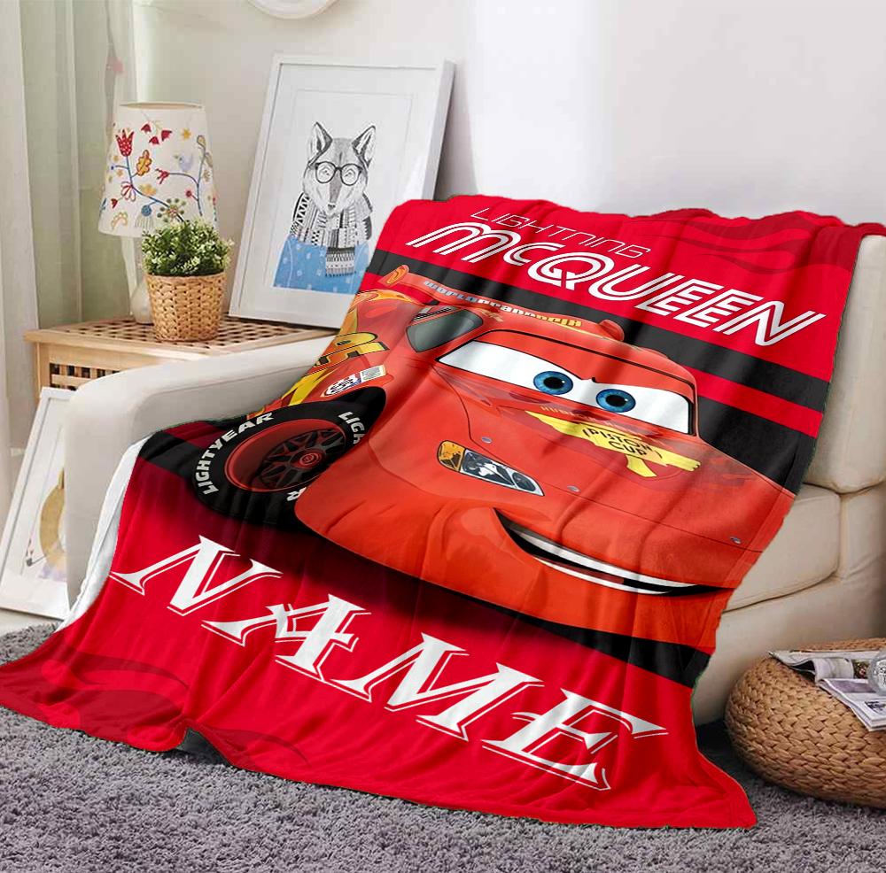 Aventura de Carro com Nome Personalizado Manta de Flanela Manta de Sofá Macia Quente Decoração de Cama Presente Único