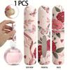 5ml Floral Perfume Spray Bottle, Refillable Travel Mini with Direct Fill Bottom, Pink