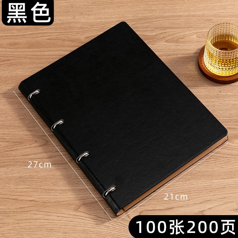 Manufacturer Custom A5/B5/A4 Loose-Leaf Refillable Business Promotional Writing Notebook with 100 Sheets and Custom Logo