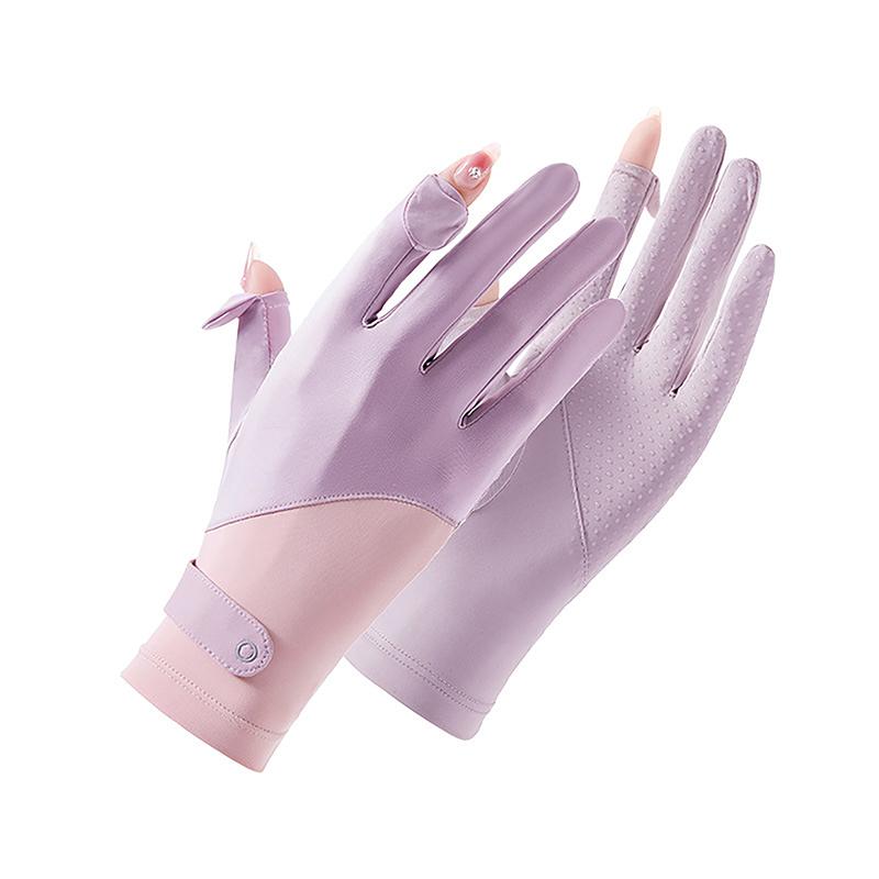 Sun Protection Gloves Sunscreen Breathable Anti-Uv Cooling Fabric Slip Gloves For Outdoor Cycling Driving