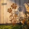 Yard Decoration for Gardening Enthusiasts Rustic Flower Garden Stakes, 12.6x30cm Metal Art Cutout, Farmhouse Rust Home And Gifts Finish Outdoor Decor