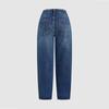 Women's High Waist Washed Women's Jeans Fashionable Versatile Straight Leg Pants