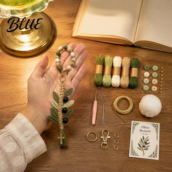 Crochet Backpack Charms Pigeon Kits Handmade Women Keychain Kit DIY Faith Angel Heart Adults Keychain