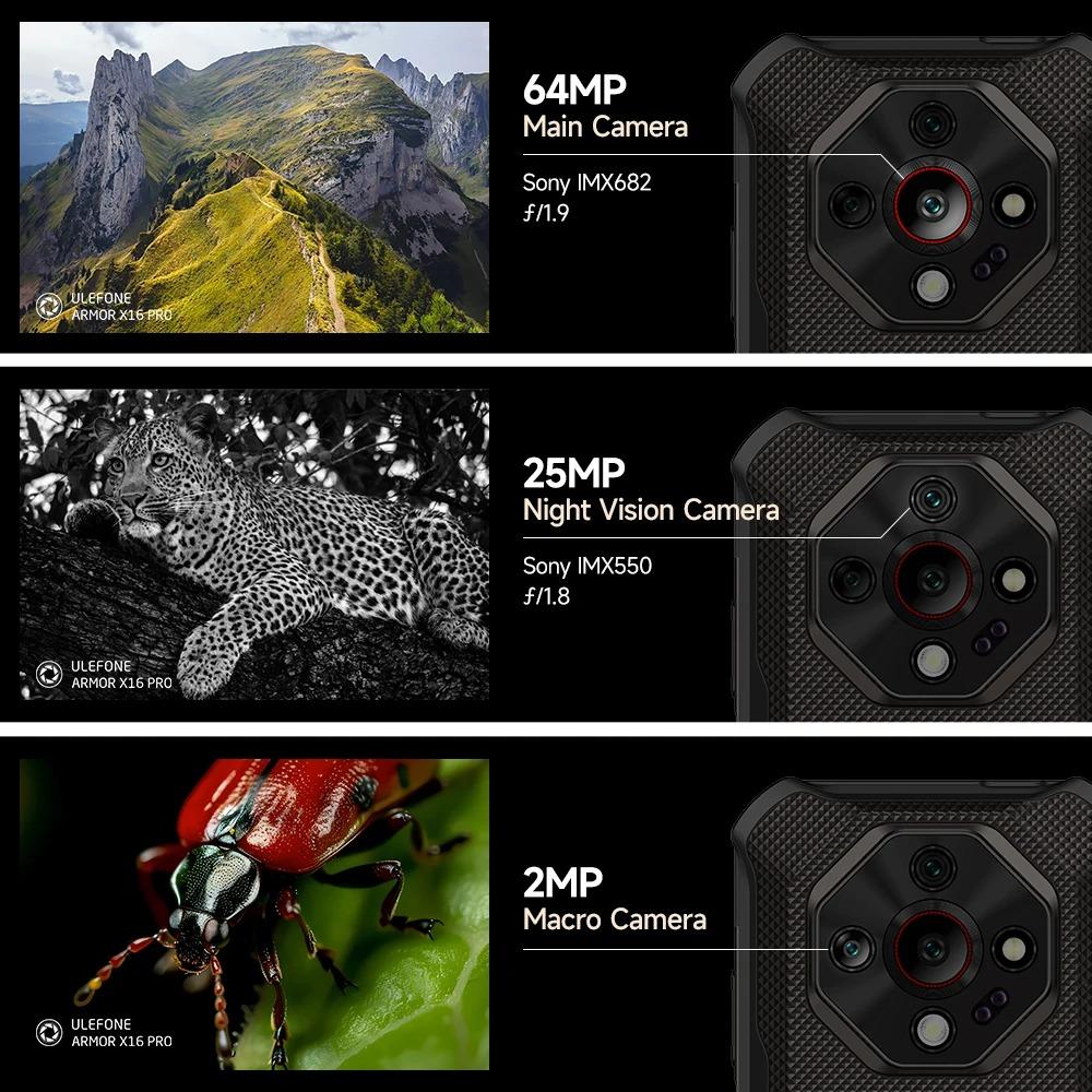 Ulefone Armor X16 Pro 5G Rugged Phone 10360mAh Up To 16GB RAM 256GB ROM 120Hz 6.56” NFC Android Smartphone Global