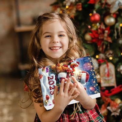 Adventskalender 2025 Hühnchen Countdown-Kalender 2D Hängendes Ornament Weihnachts-Countdown-Kalender Weihnachtsbaumschmuck