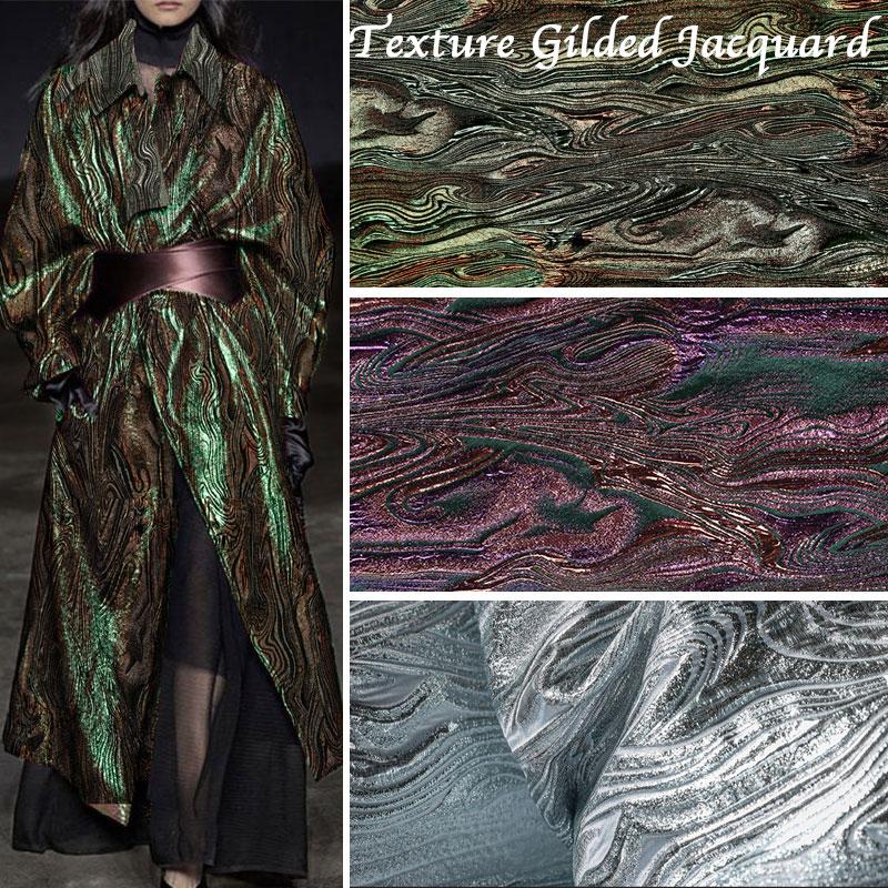 50*145cm Vintage Bronzing Fabric For Diy Sewing Drape Cardigan Coat Shirt Clothing Texture Jacquard Designer Fabric