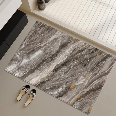 Abstrakter Druck Badezimmerteppich Flanell Weich Super Saugfähig Toilettenteppich Rutschfest Fußmatte Kleiner Teppich