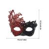 1pc Sexy Women Rhinestones Lace Masquerade Mask for Carnival Halloween Half Face Cosplay Masks Festive Party Supplies