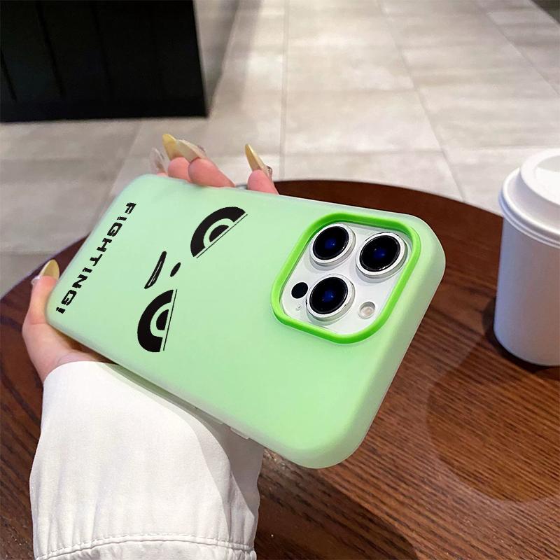 Patterned Matte Frosted Skin Feel Casing PC+TPU 2in1 Angry Face Fighting Printed Protective Cover Soft Back Case