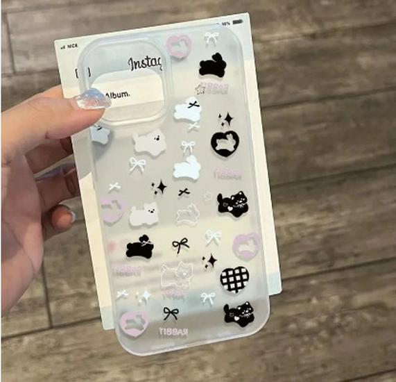 

Running Animals Transparent Cartoon Case for 17/15/14/13 Pro Max/Pro - Matte Design, Big Hole, Soft Finish. iPhone 14