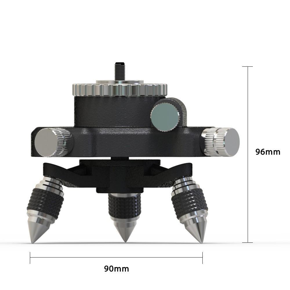 360° Spirit Level Rotating Fine-Tuning Base with 8/12-Line Metal Bracket and Floor Sticker