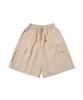Cargo Bros Nylon Cargo Bermuda Pants (Beige)