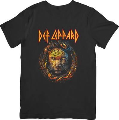 Def Leppard Musica Heavy Metal Adatta per Uomini e Donne Maglietta di Cotone di Qualità Nera