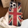 USA & UK Flaggen Hülle für iPhone 17Air 16 15 14 13 12 11 Pro Max X XS XR Plus Bunte Silberne Handyhülle