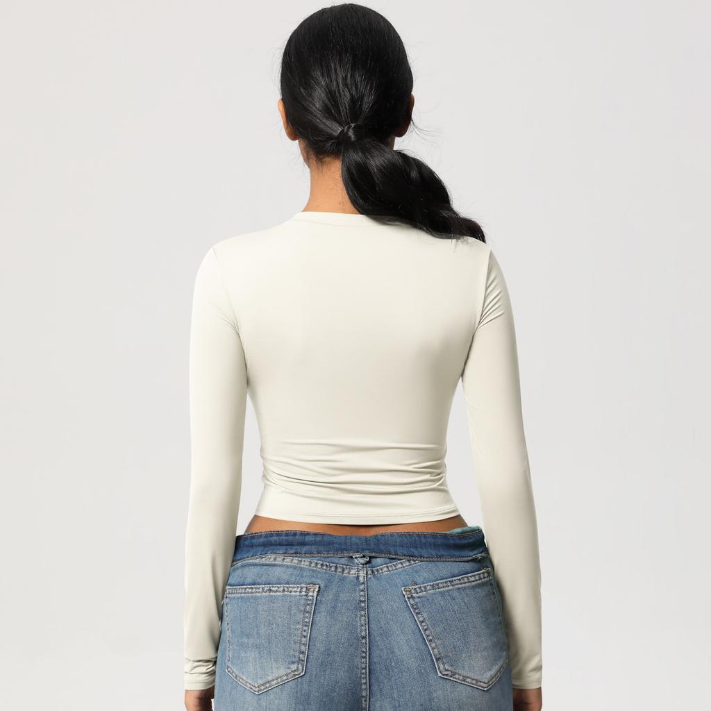 Women Sports T-Shirts Long Sleeves Compressed Quick-dry Super Elastic Suitable For Running Fitness Training Yoga