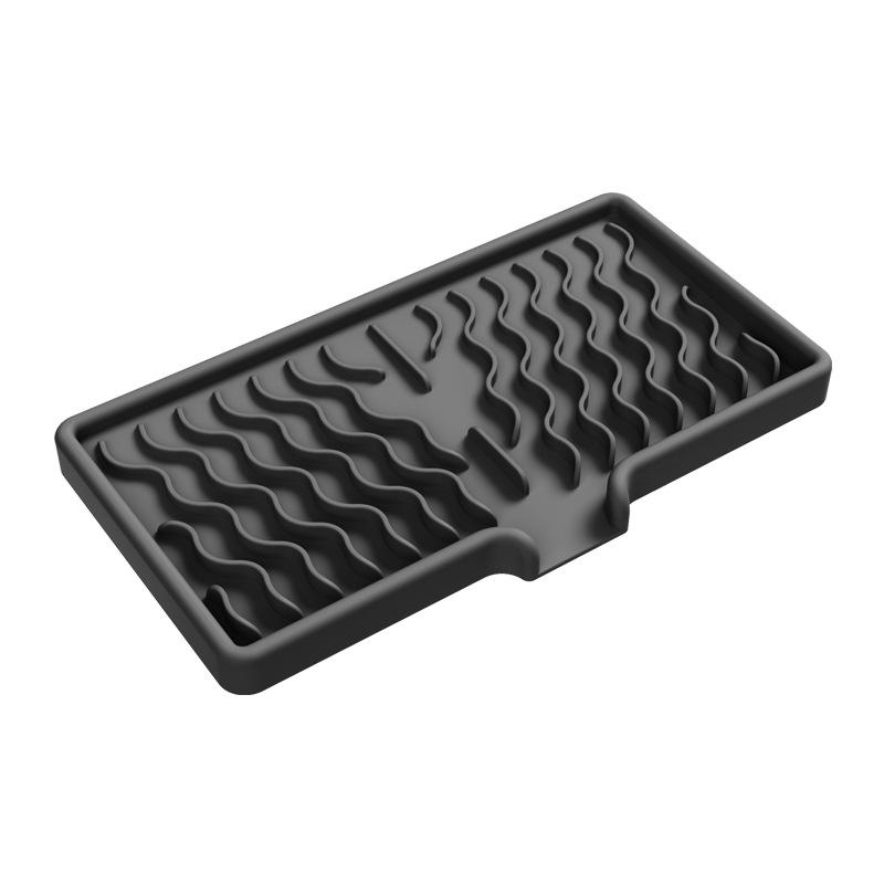 Silicone Soap Holder Self Draining Soap Bar Holder Kitchen Soap Dish Sponge Tray Counter Caddy Organizer For Dish Soap Dispenser