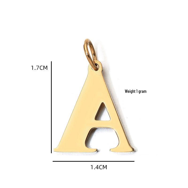 DIY 26-Letter Clavicle Chain Pendant: Personalized Stainless Steel Jewelry with a European and American Design Touch