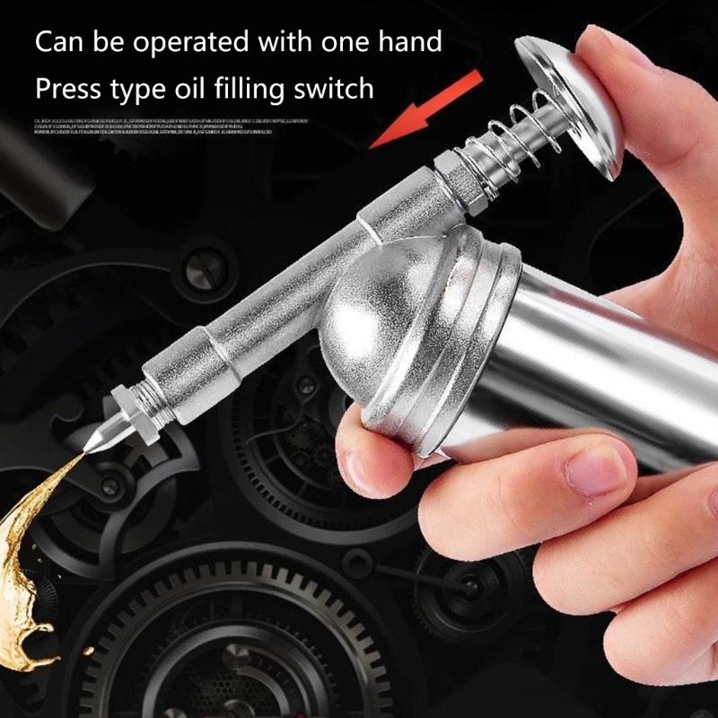 Ergonomic Handheld Grease Guns 80CC Handheld Lubrication Pressure Oiler for Professional Excavators Operators Mechanic