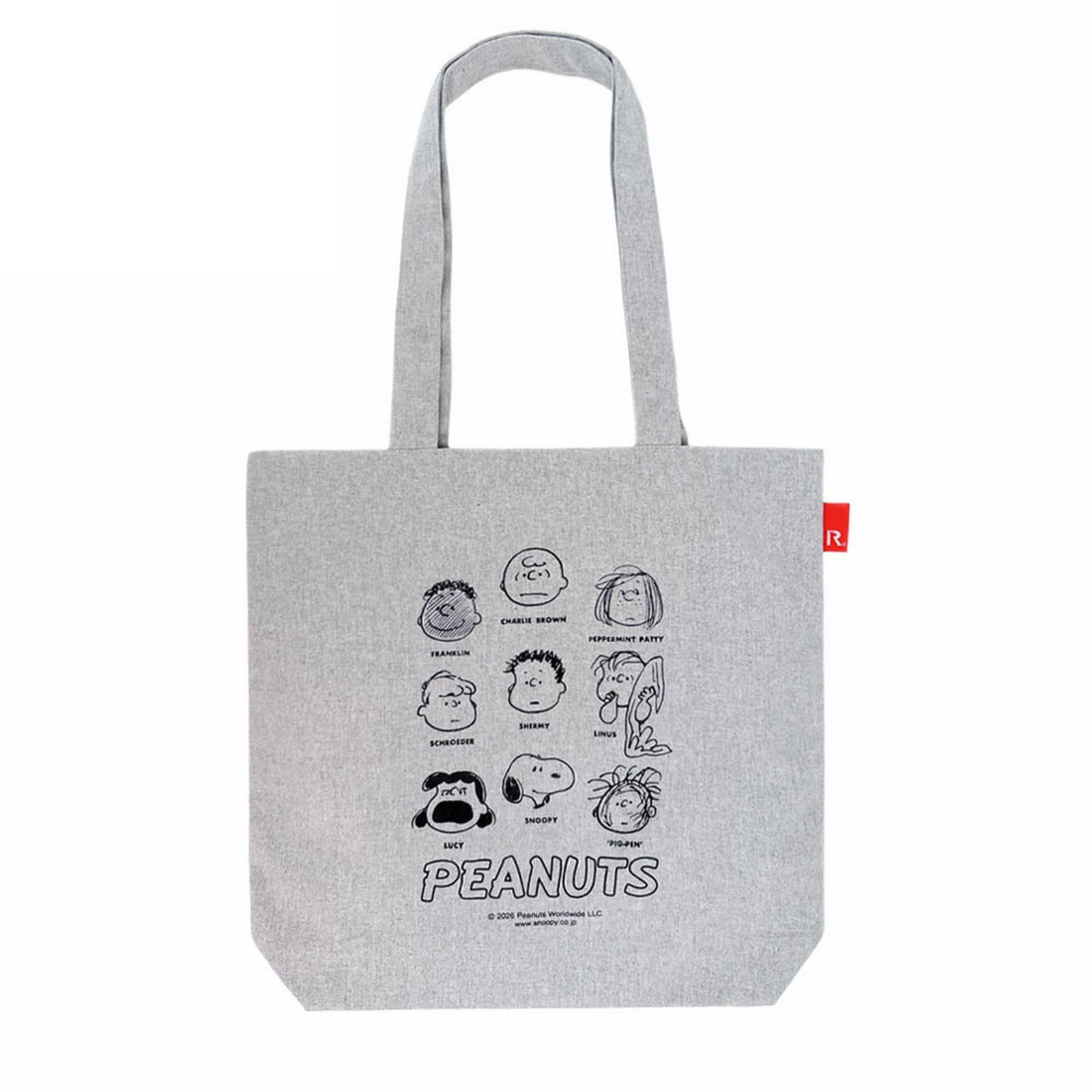 Snoopy Vertical Tote A4 8501 Bag, Cotton, Lightweight, Size, IP.Tall.Peanuts-1A