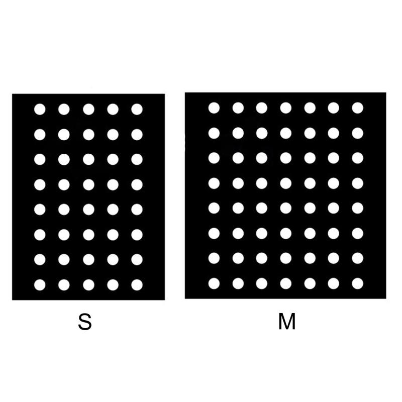 The size of the plastic perforated ground film product is 10*0.95M with 5 rows of holes