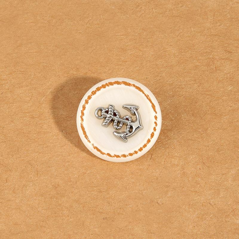 

10 шт. якорь британский стиль смоляные ручные пришитые пуговицы тренч пальто свитер пуговицы шерстяное пальто костюм свитер пуговицы белые 17mm