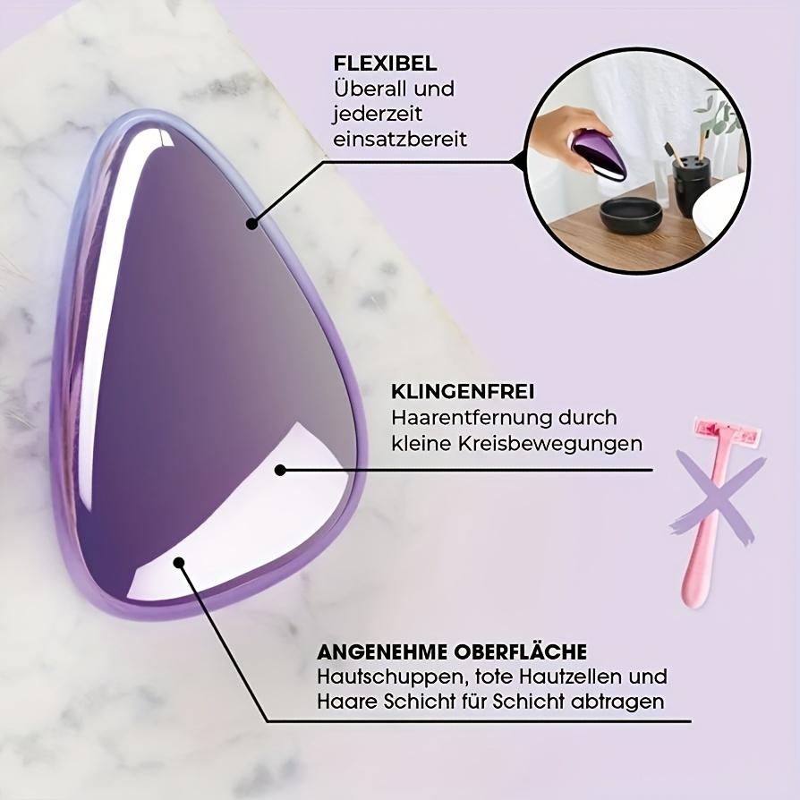 Reusable Waterproof Hair Eraser - Painless Exfoliator for Smooth Skin, Portable Epilator for Back, Arms, Legs & Bikini Area