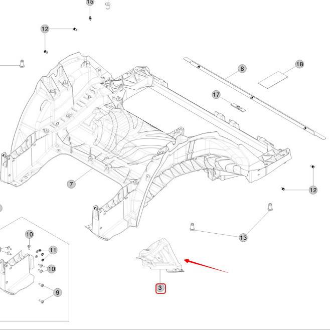 1551935-S0-B/1551936-S0-B: Compatible Tesla Model Y/MY Rear Body Panels