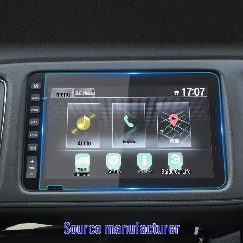Honda Everus VE-1/XRV/HR-V Navigation Tempered Film & Anti-Scratch Blue Light Center Console Protective Sticker.