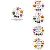 2.5CM , 500 Pieces, Roll Up, Happy Halloween, Children's Toy Stickers, Animal Thank You Decorations, Adhesive Stickers, Party Decoration Labels