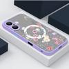 Magnetic Colorful Floral Case For iPhone 16 15 Pro Max 14 13 12 Pro 11 For Magsafe Wireless Charge Soft Edge Acrylic Phone Cover