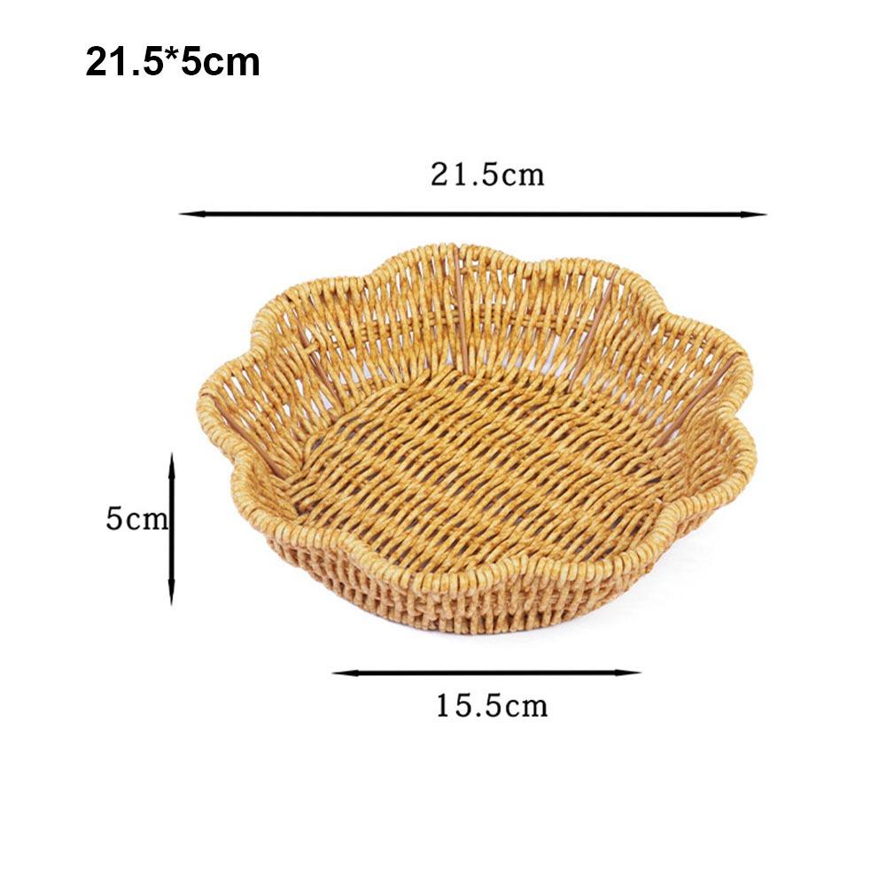 

Ретро Плетеный Органайзер Плетеный Ротанговый Поднос для Чая Свадебные Конфеты Цветы Хранение 4