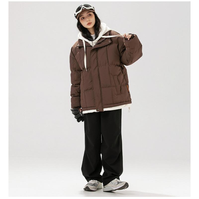 2025 Winter New Ins Hong Kong-style Cotton Jacket Men's Thickened Bread Suit Fake Two Loose Stand-up Collar Jackets Men's Trendy Padded Clothes