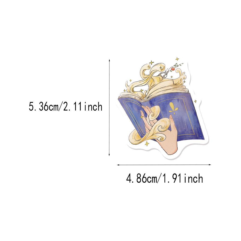 50PCS Watercolor Wind Witch Series Fun Stickers Decorative Luggage Skateboarding Water Cups Computer Waterproof Stickers