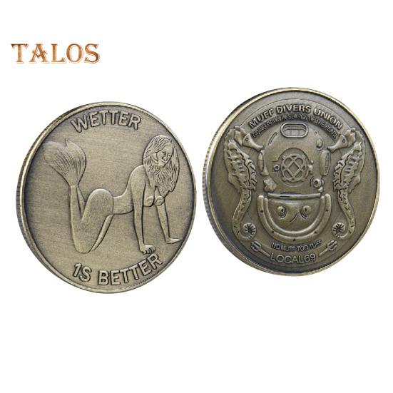 Couples Challenge Coin Sexy Woman Double-Sided Coin Collectible Love Token Adult Challenge Coin Lucky Girl Coin for Men Women Date Night