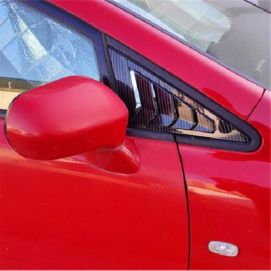 2x Carbon Fiber Side Front Window Louver Shutter Cover For Honda Civic 2006-2011